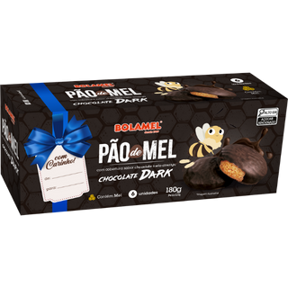 Pão de mel cobertura de chocolate meio amargo - Caixa Presente