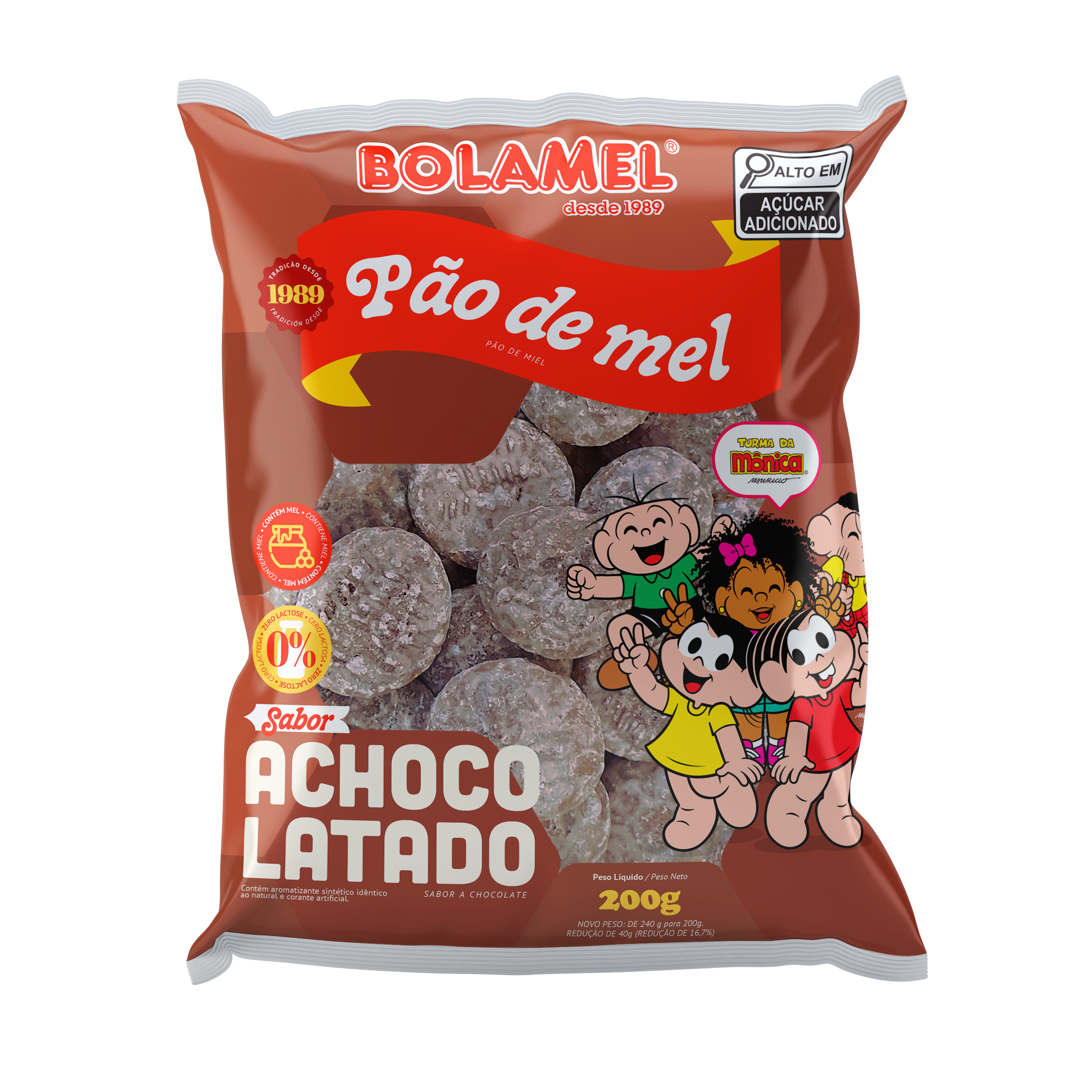 Pão de Mel Achocolatado - Turma da Mônica